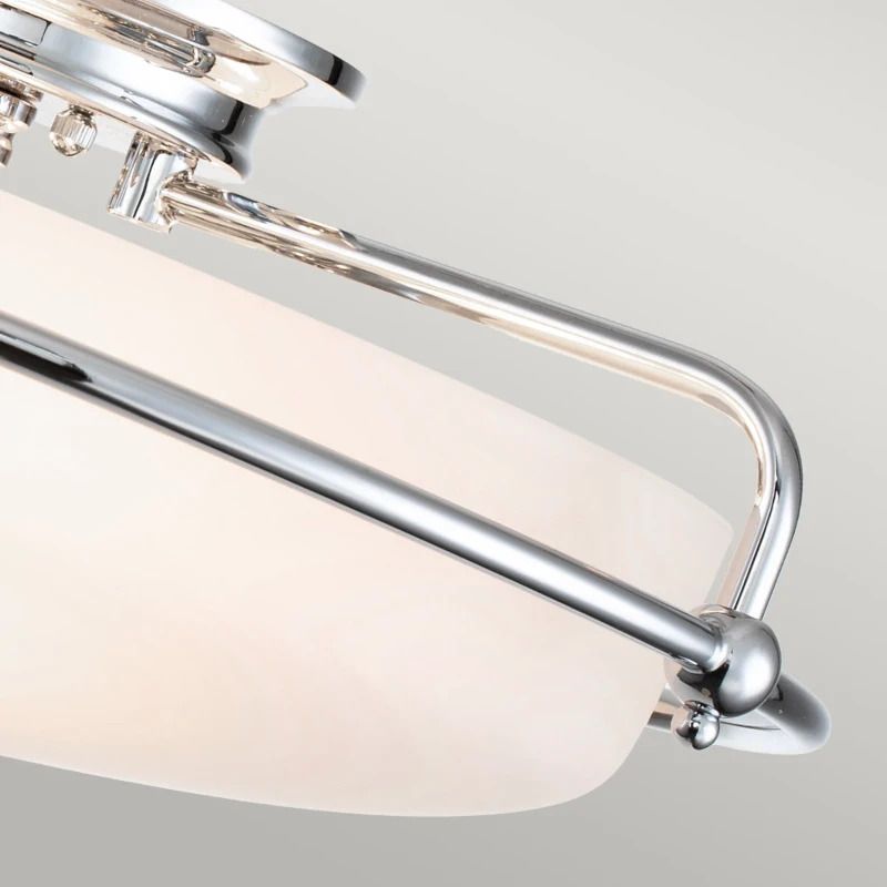 Quoizel LED Plafondlamp Griffin | 3X E27 Max 60W | Dimbaar | Polished Chrome