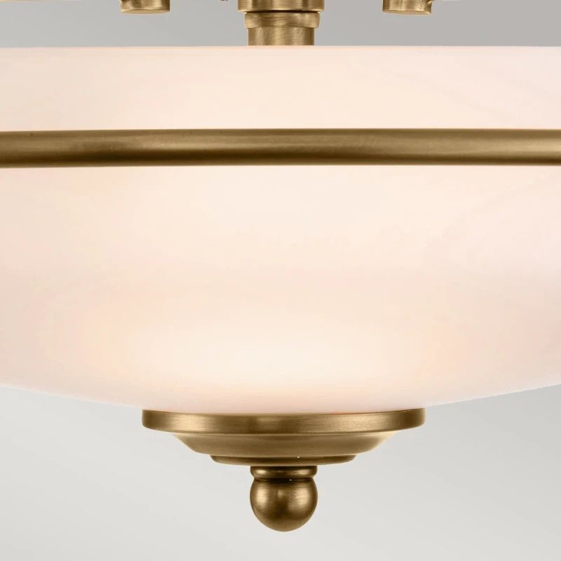 Quoizel LED Plafondlamp Griffin | 3X E27 Max 60W | Dimbaar | Weathered Brass