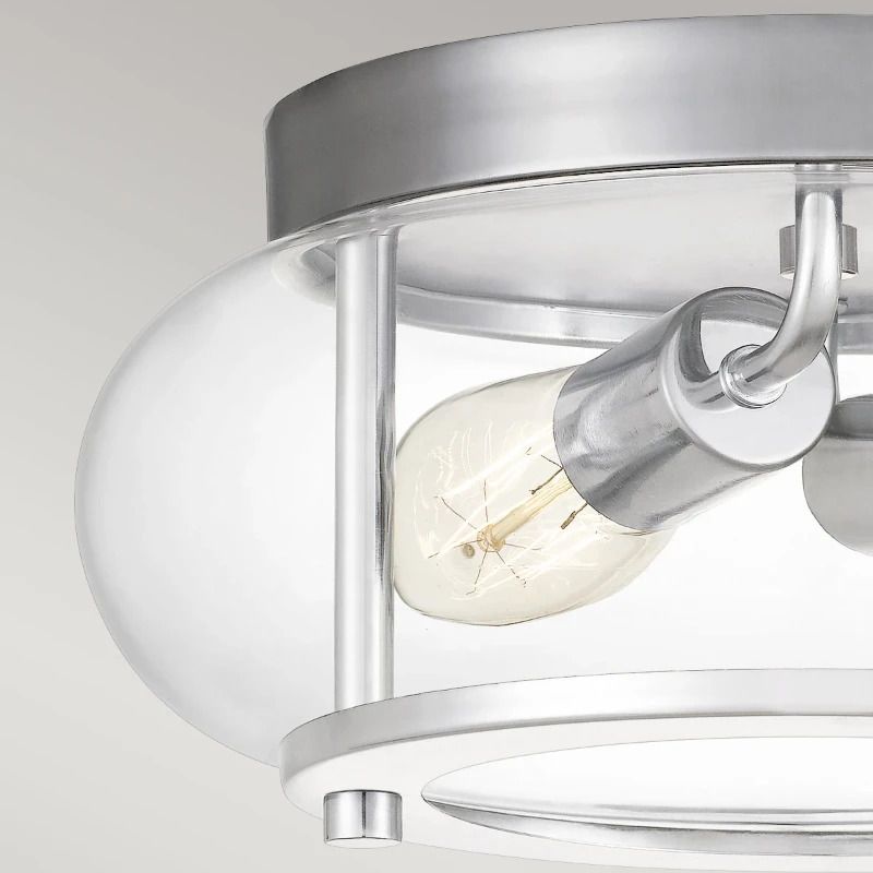 Quoizel LED Badkamerarmatuur Trilogy | 2X E27 Max 40W | IP44 | Dimbaar | Polished Chrome