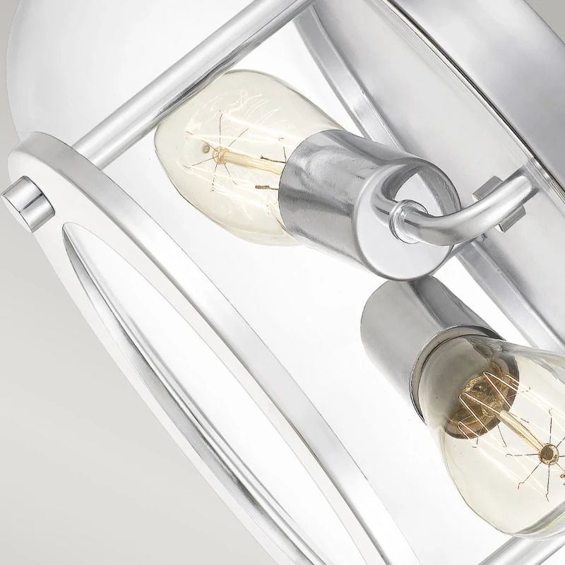 Quoizel LED Badkamerarmatuur Trilogy | 2X E27 Max 40W | IP44 | Dimbaar | Polished Chrome