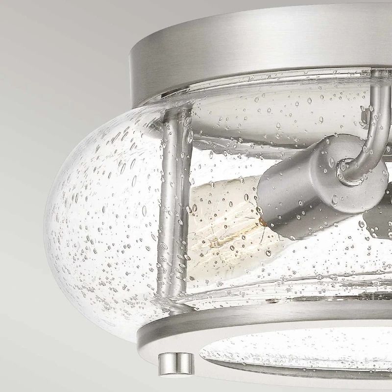 Quoizel LED Plafondlamp Trilogy | 2X E27 Max 60W | Dimbaar | Brushed Nickel