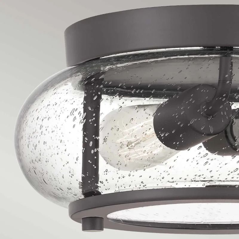 Quoizel LED Plafondlamp Trilogy | 2X E27 Max 60W | Dimbaar | Old Bronze