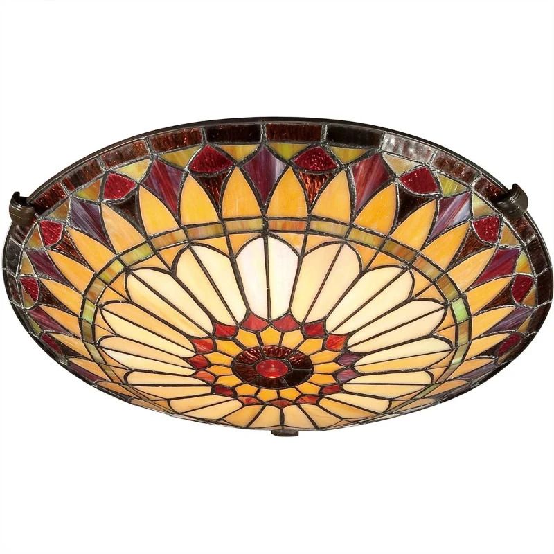 Quoizel Tifanny LED Plafondlamp West End | 2X E27 Max 60W | Dimbaar | Vintage Bronze