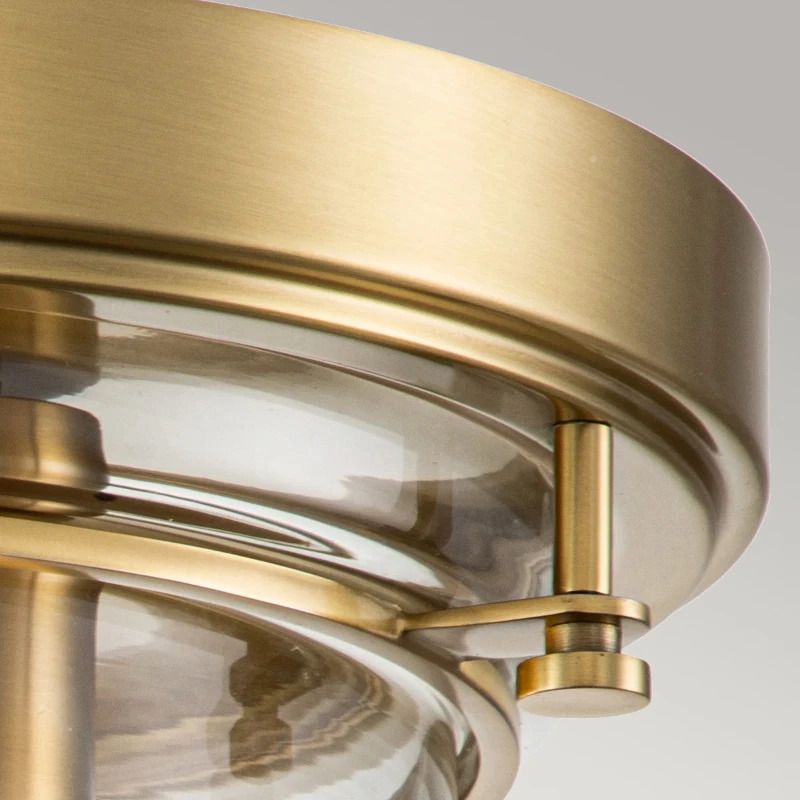 Quoizel LED Plafond Badkamerlamp Whistling | 3X E27 Max 40W | IP44 | Dimbaar | Brushed Brass