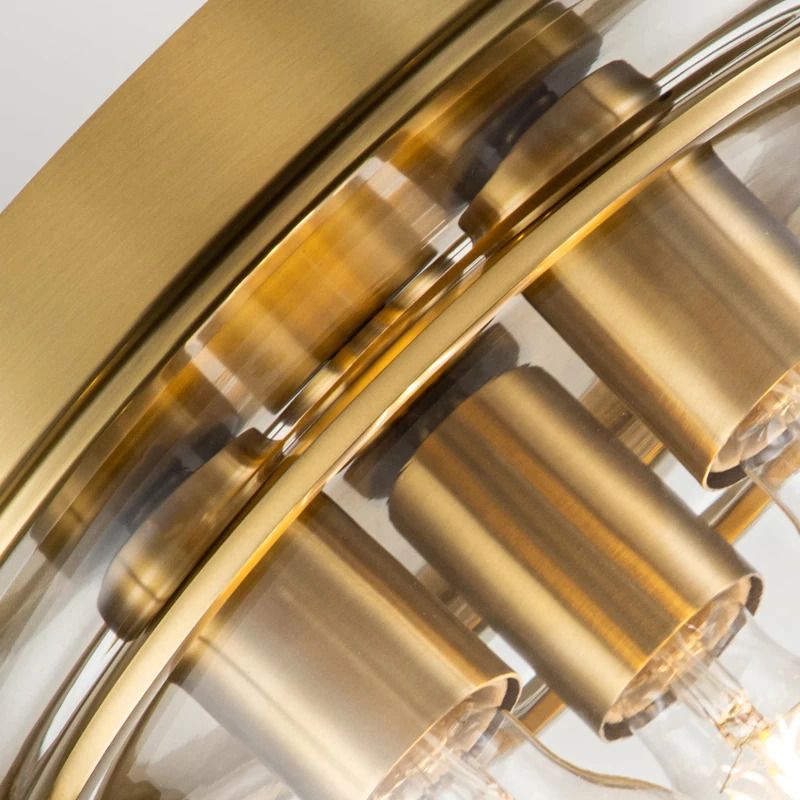 Quoizel LED Plafond Badkamerlamp Whistling | 3X E27 Max 40W | IP44 | Dimbaar | Brushed Brass