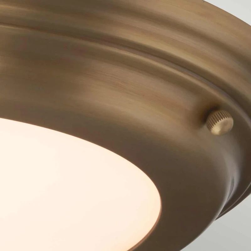 Elstead Lighting LED Plafond Badkamerlamp Welland | 25W 3000K 2250Lm 830 | Aged Brass