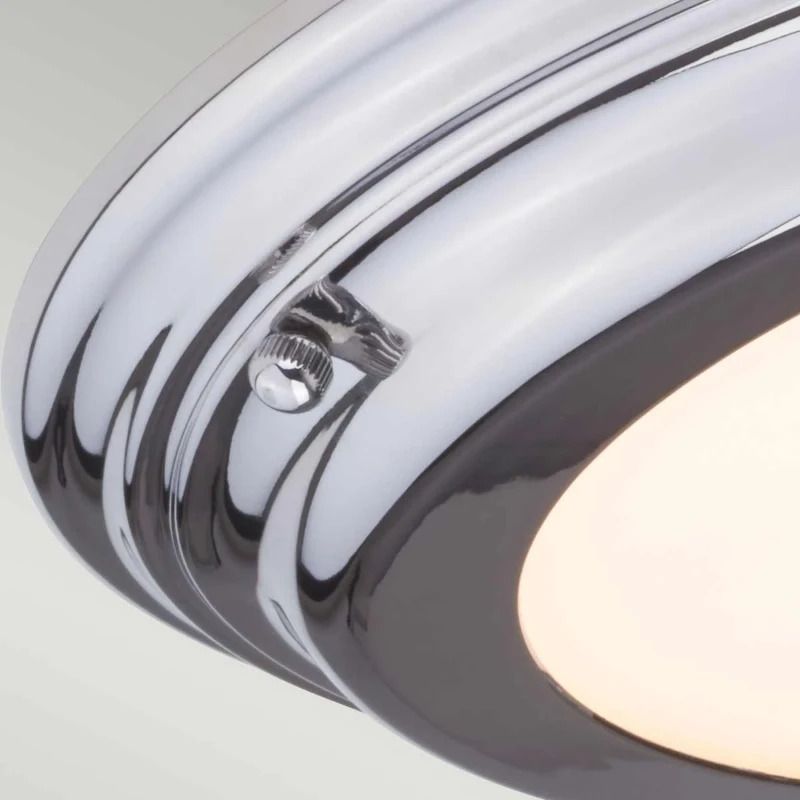 Elstead Lighting LED Plafond Badkamerlamp Welland | 25W 3000K 2250Lm 830 | Polished Chrome