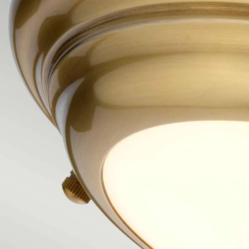 Elstead Lighting LED Plafond Badkamerlamp Welland | 12W 3000K 1080Lm 830 | Aged Brass