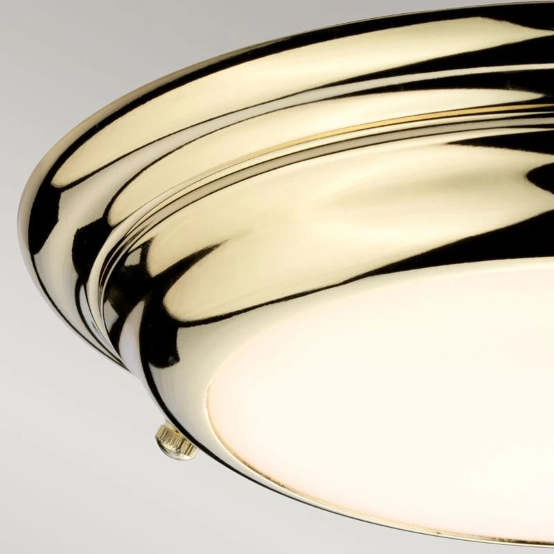 Elstead Lighting LED Plafond Badkamerlamp Welland | 12W 3000K 1080Lm 830 | Polished Brass