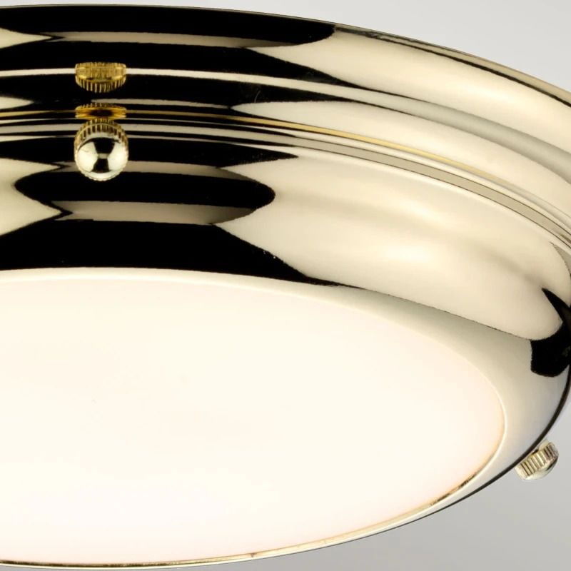 Elstead Lighting LED Plafond Badkamerlamp Welland | 12W 3000K 1080Lm 830 | Polished Brass