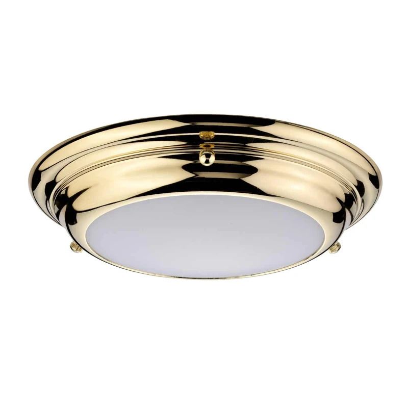 Elstead Lighting LED Plafond Badkamerlamp Welland | 12W 3000K 1080Lm 830 | Polished Brass