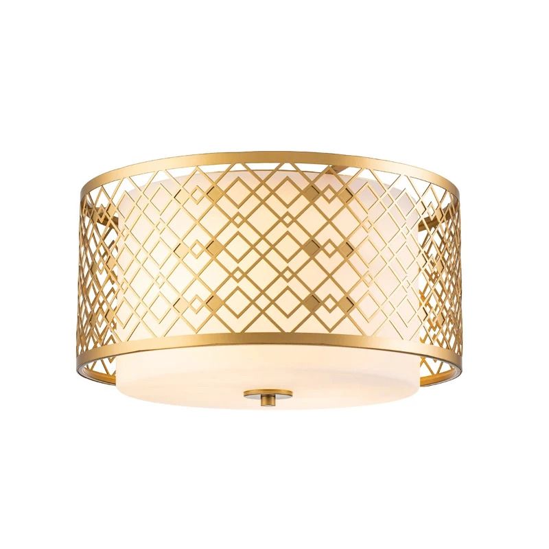 Elstead Lighting LED Plafondlamp Ziggy | 2X E27 Max 60W | Dimbaar | Lacquered Gold