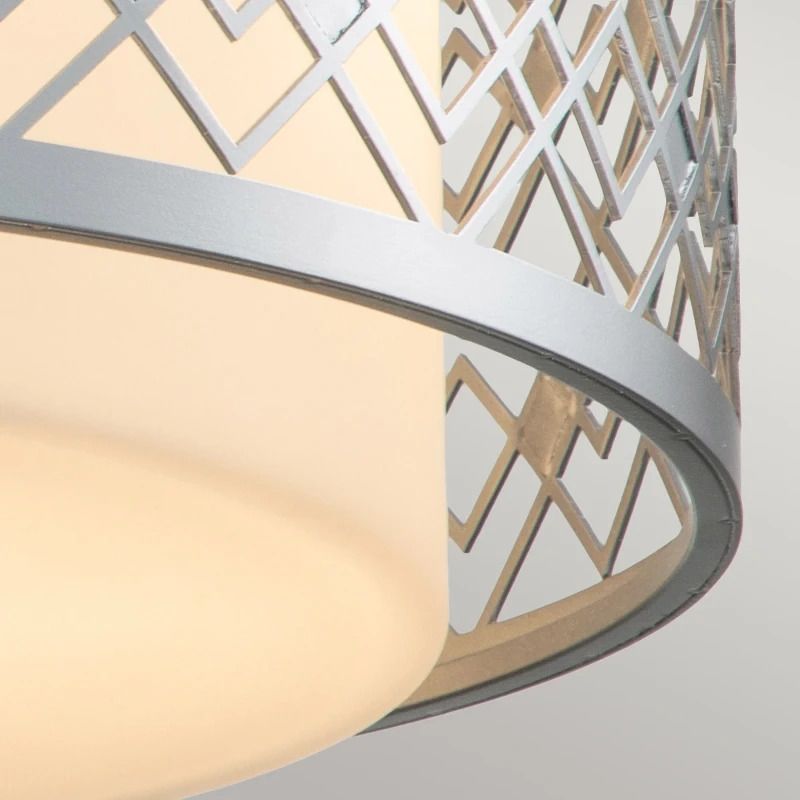 Elstead Lighting LED Plafondlamp Ziggy | 2X E27 Max 60W | Dimbaar | Lacquered Silver