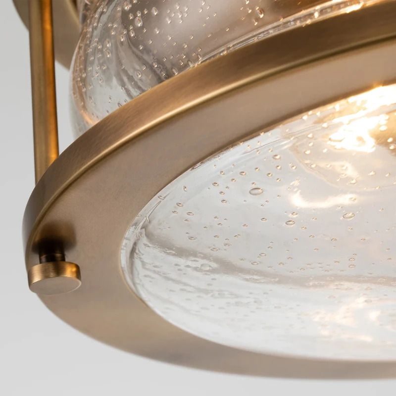 Kichler LED Badkamerarmatuur Ashland Bay | 2X E27 Max 60W | IP44 | Dimbaar | Natural Brass