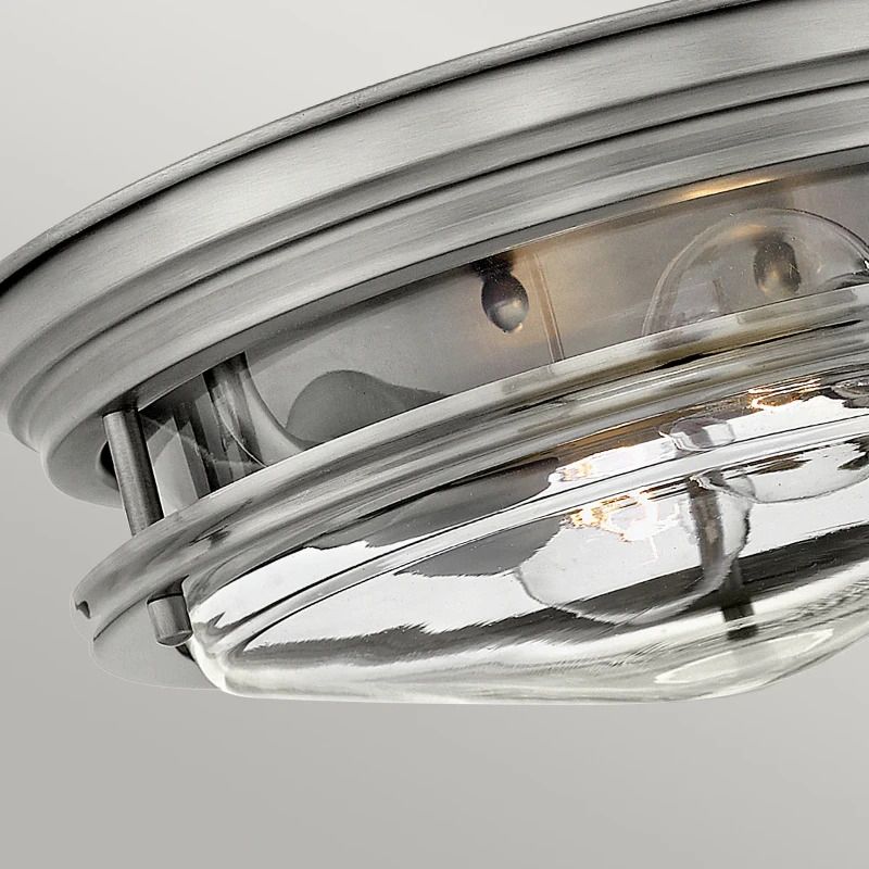 Hinkley LED Plafond Badkamerlamp Hadrian | 2X E27 Max 40W | IP44 | Dimbaar | Antique Nickel