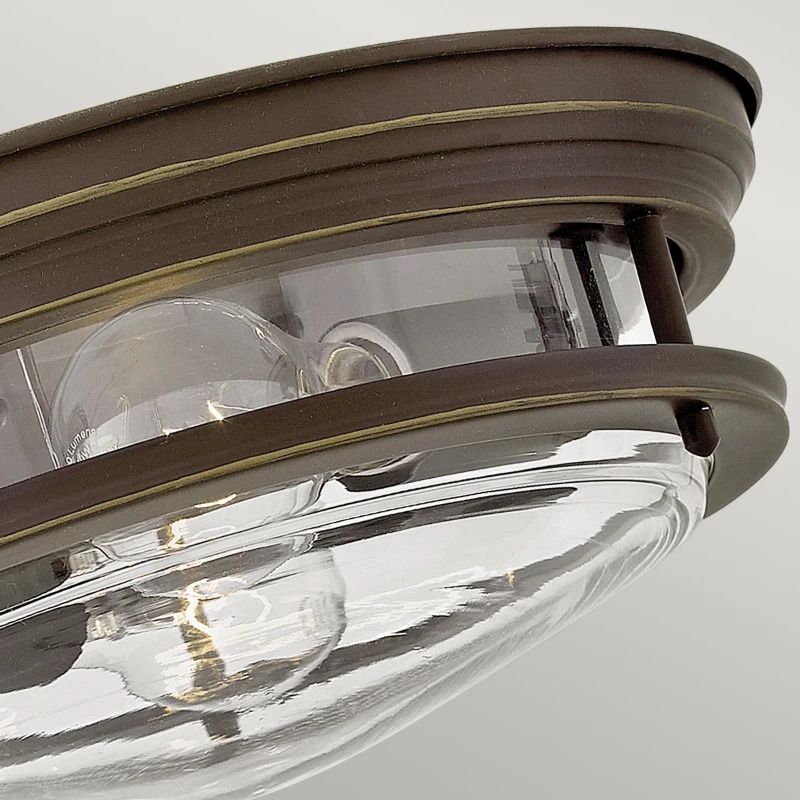 Hinkley LED Plafond Badkamerlamp Hadrian | 2X E27 Max 40W | IP44 | Dimbaar | Oil Rubbed Bronze