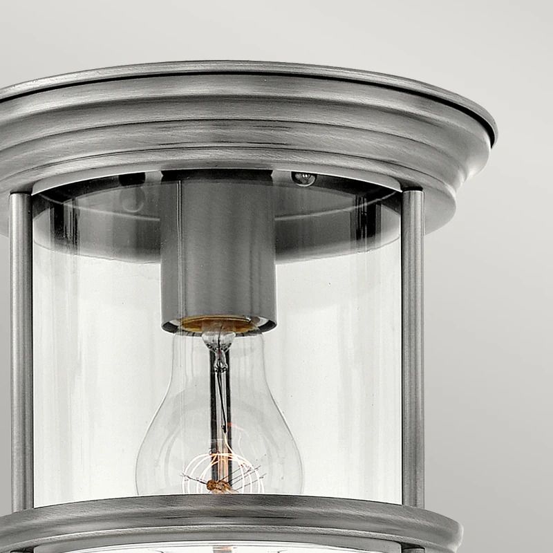 Hinkley LED Plafond Badkamerlamp Hadrian | 1X E27 Max 60W | IP44 | Dimbaar | Antique Nickel