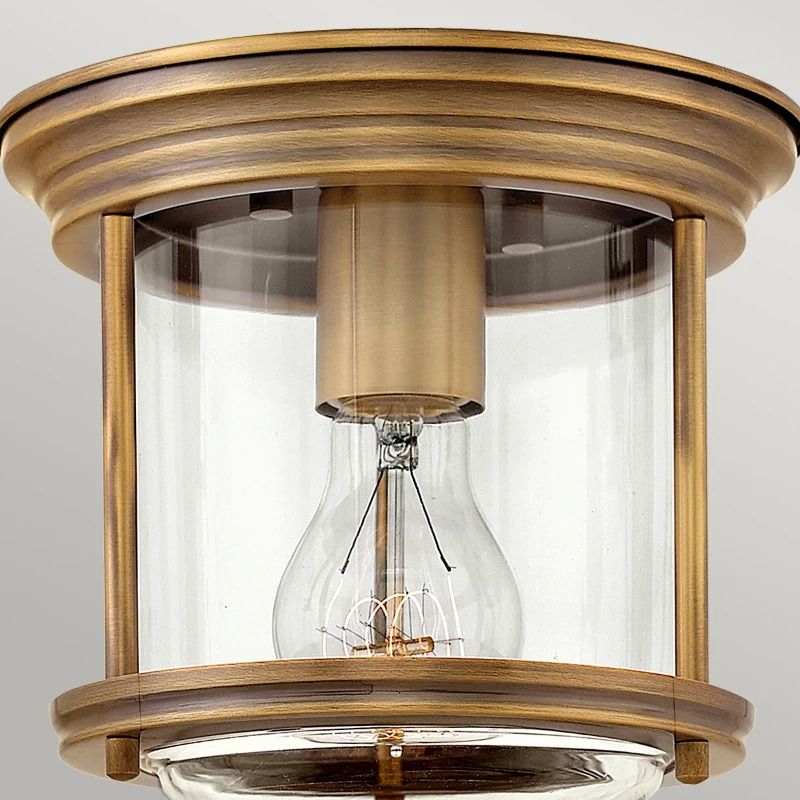 Hinkley LED Plafond Badkamerlamp Hadrian | 1X E27 Max 60W | IP44 | Dimbaar | Brushed Bronze