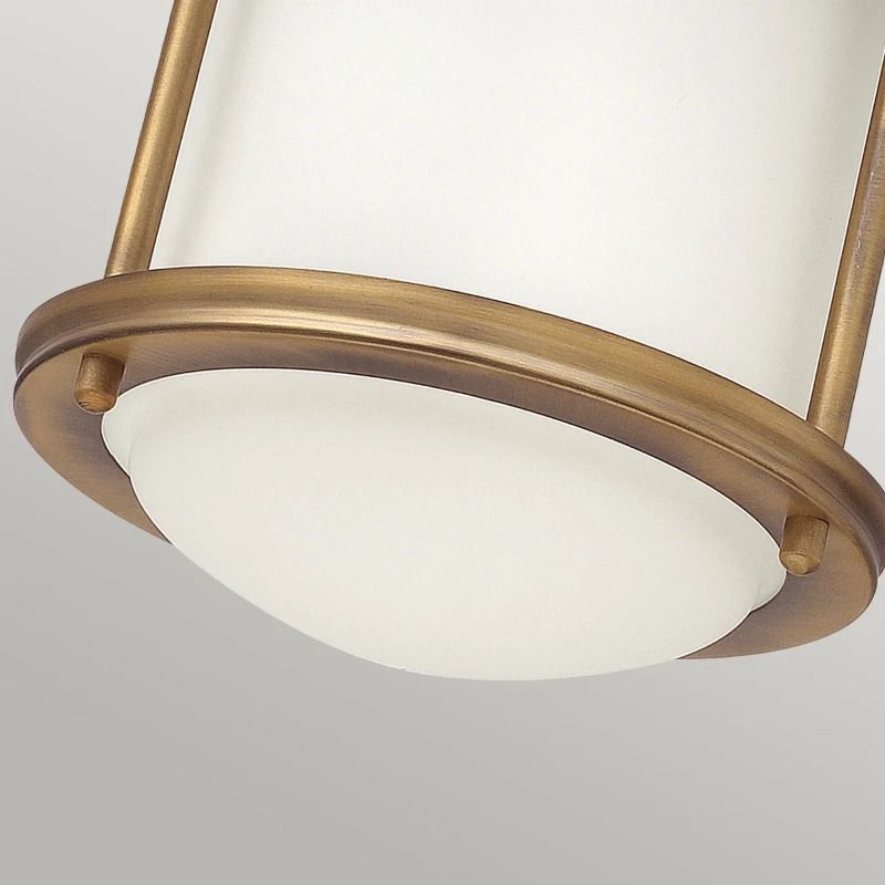 Hinkley LED Plafond Badkamerlamp Hadrian | 1X E27 Max 60W | IP44 | Dimbaar | Brushed Bronze