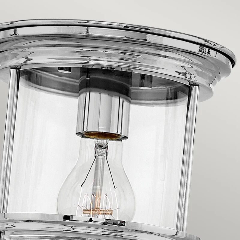 Hinkley LED Plafond Badkamerlamp Hadrian | 1X E27 Max 60W | IP44 | Dimbaar | Chrome