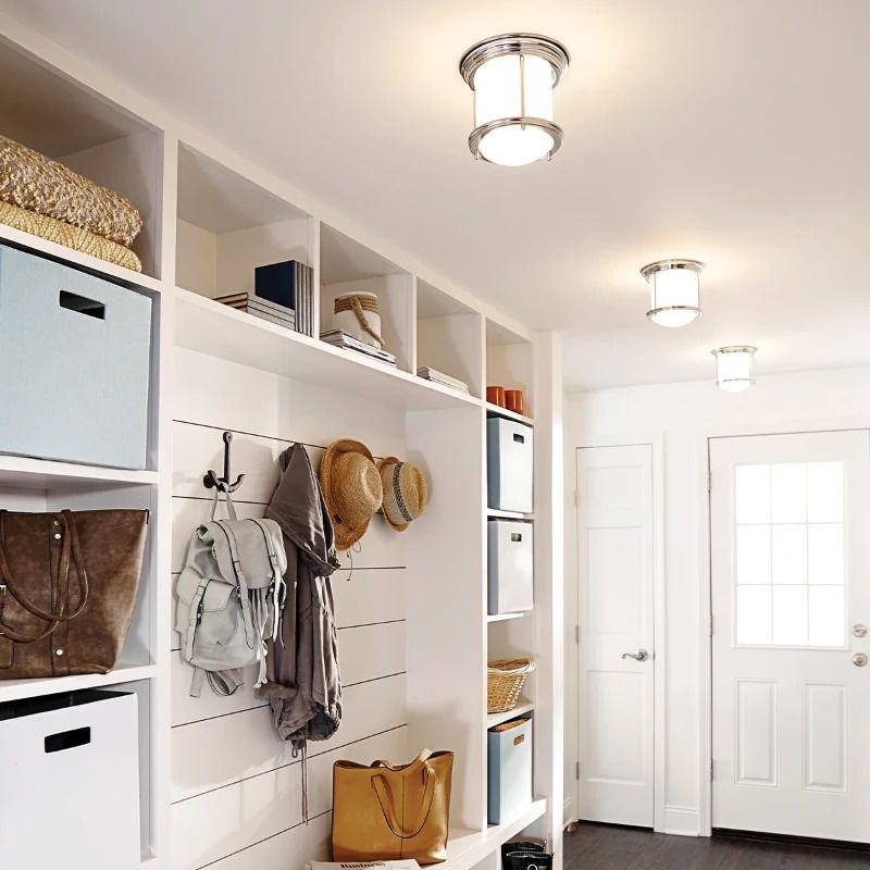 Hinkley LED Plafond Badkamerlamp Hadrian | 1X E27 Max 60W | IP44 | Dimbaar | Chrome