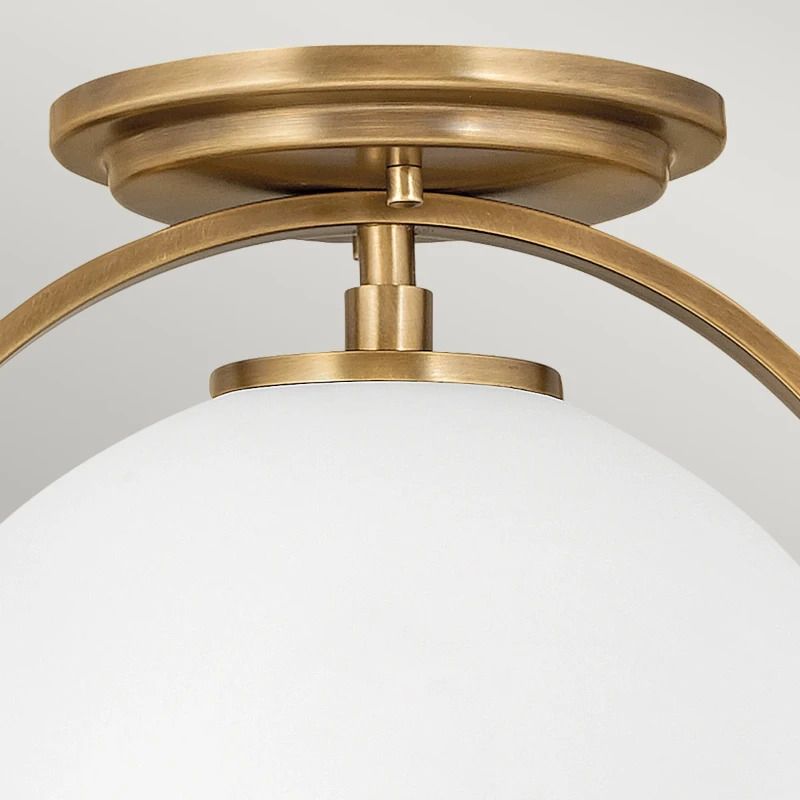 Hinkley LED Plafondlamp Somerset | 1X E27 Max 60W | Dimbaar | Heritage Brass