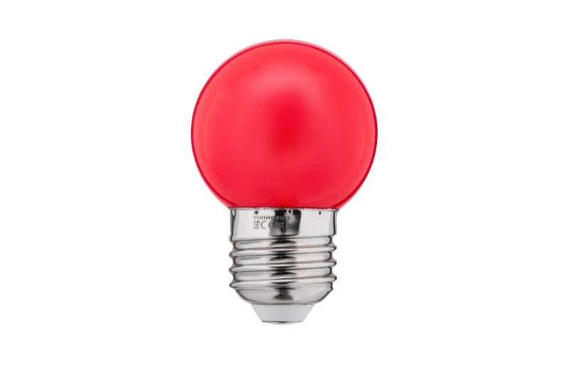 Thorgeon E27 LED Kogellamp | 1W 230V Rood | 180°