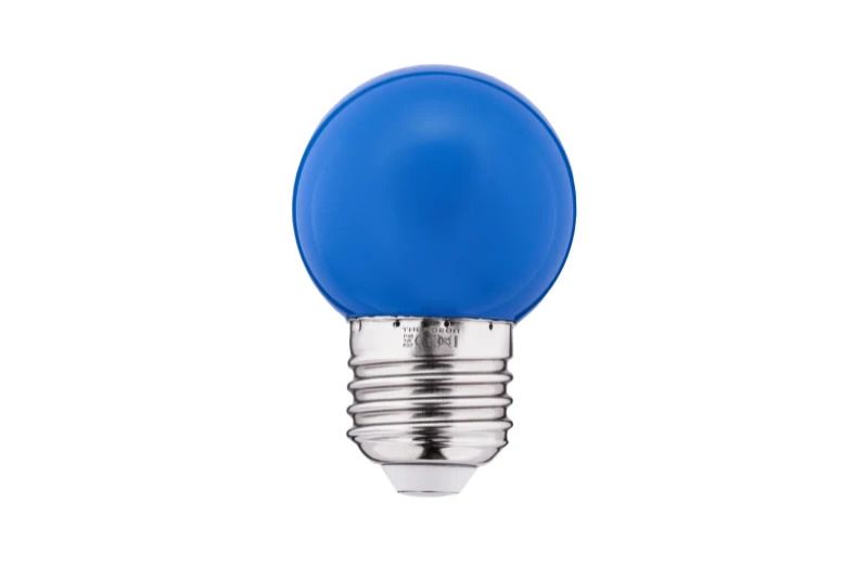 Thorgeon E27 LED Kogellamp | 1W 230V Blauw | 180°