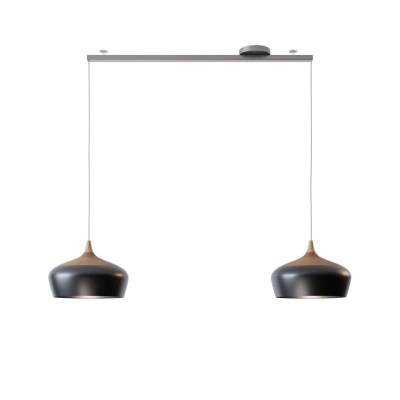 Lightswing Twin Ophangsysteem | 90cm RVS | Geschikt voor 2 Hanglampen | Max 3.5kg Per Kant