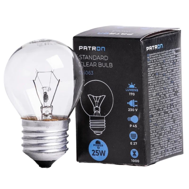 Patron E27 Kogel Gloeilamp | 25W 2700K 170Lm | Dimbaar