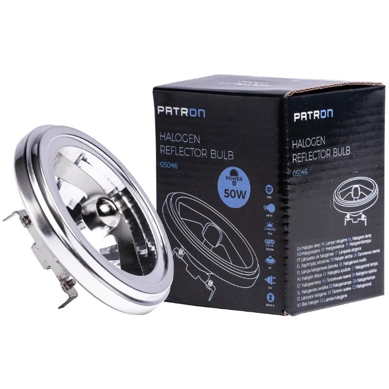 Patron G53 AR111 Halogeenspot | 50W 12V 2800K 24° | Ø111mm Dimbaar