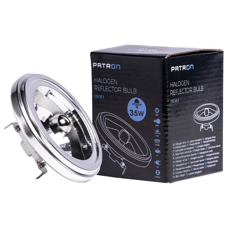 Patron G53 AR111 Halogeenspot | 35W 12V 2800K 24° | Ø111mm Dimbaar