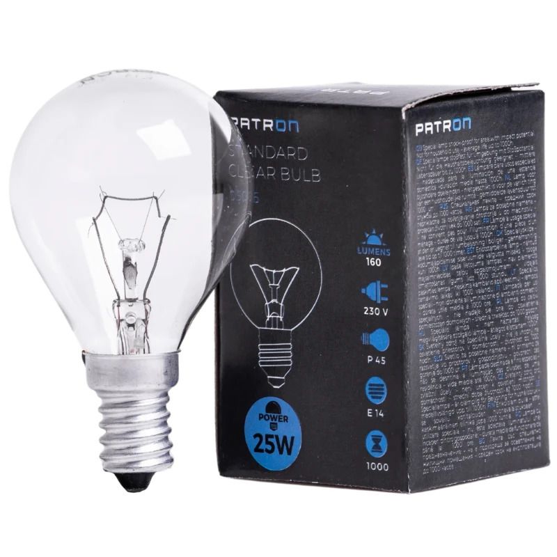 Patron E14 Kogel Gloeilamp | 25W 2700K 160Lm | Dimbaar