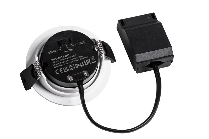 Thorgeon LED Downlighter Ø75mm | 5W 3000K/5700K 400Lm | 930/957 IP44 Dimbaar