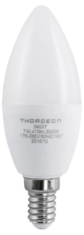 Thorgeon E14 LED Kaarslamp | 7W 175/265V 3000K | 830 180°