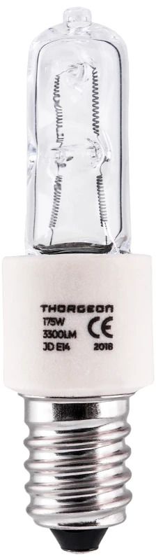 Thorgeon E14 Halogeen Buislamp | 175W 2800K 3300LM 220/240V | Dimbaar