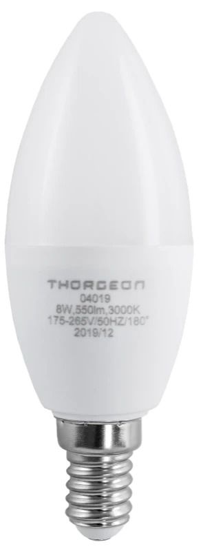 Thorgeon E14 LED Kaarslamp | 8W 175/265V 3000K | 830 180°