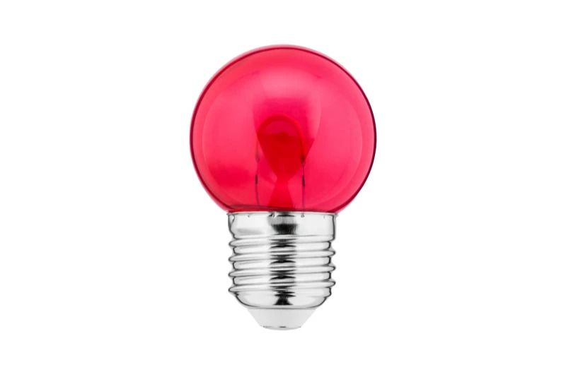 Thorgeon E27 LED Kogellamp | 1W 220/240V Rood | 180°