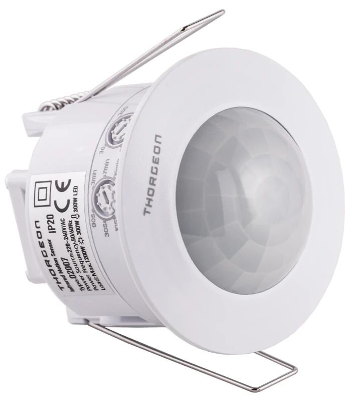 Thorgeon PIR Bewegingssensor | Plafond Inbouw (stucwerk) IP20 Wit 360°