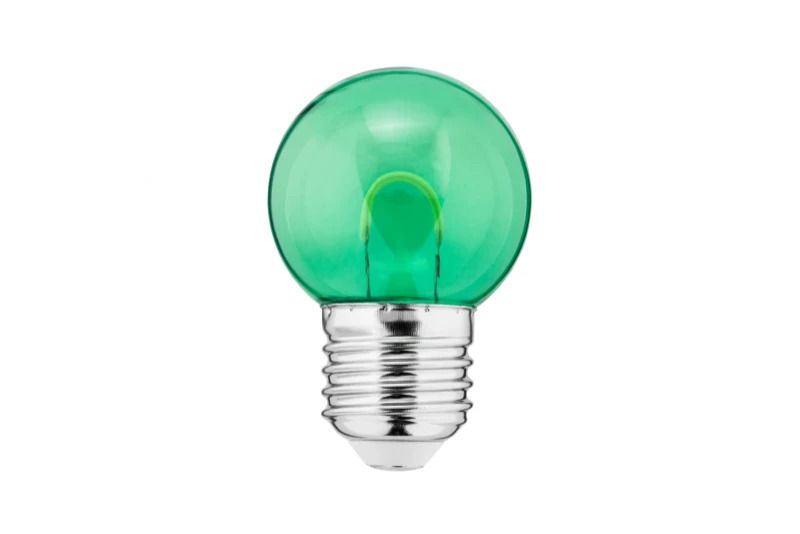 Thorgeon E27 LED Kogellamp | 1W 220/240V Groen | 180°