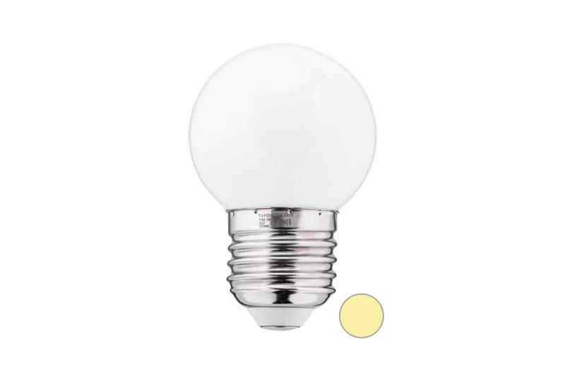 Thorgeon E27 LED Kogellamp | 1W 220/240V 2700K | 827 180°