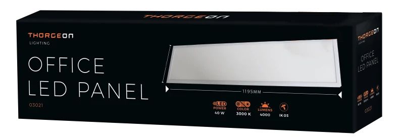 Thorgeon LED Paneel 120X30CM | 40W 4000K 4000Lm | 840 IP20