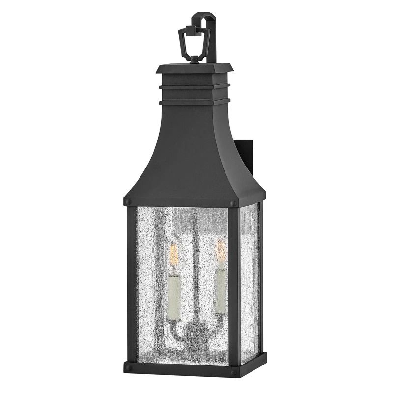 Hinkley LED Wand Buitenlamp Beacon Hill | 2X E14 Max 40W | IP44 | Dimbaar | Museum Black