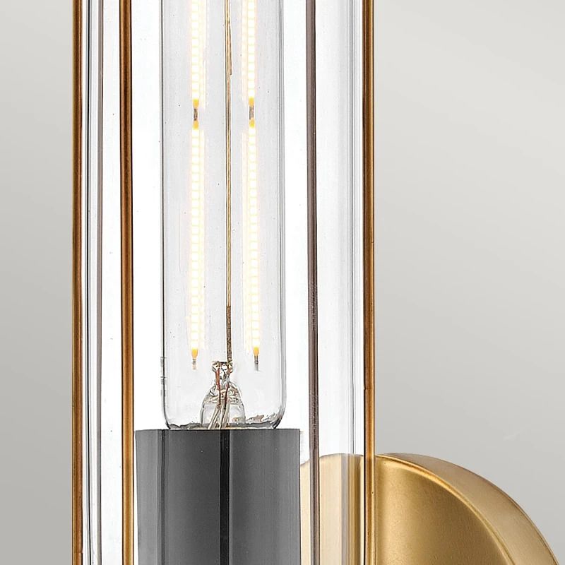 Hinkley LED Wandlamp Masthead | 1X E27 Max 40W | IP44 | Dimbaar | Heritage Brass & Black