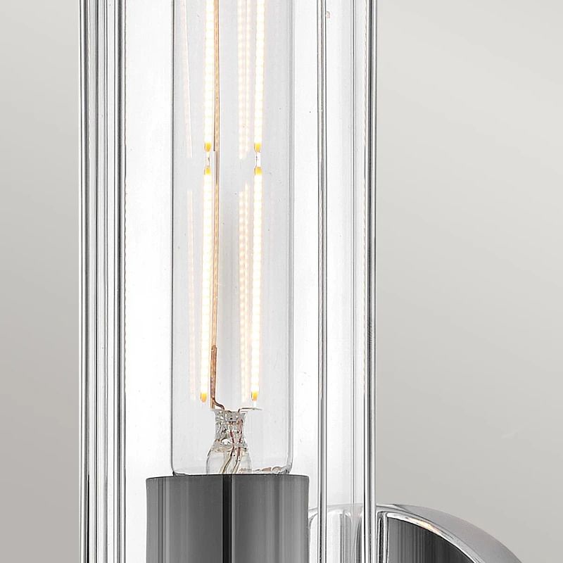 Hinkley LED Wandlamp Masthead | 1X E27 Max 40W | IP44 | Dimbaar | Polished Chrome & Black