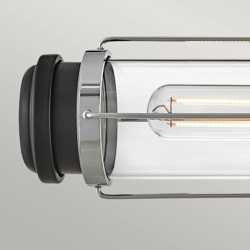 Hinkley LED Wandlamp Masthead | 2X E27 Max 40W | IP44 | Dimbaar | Polished Chrome & Black