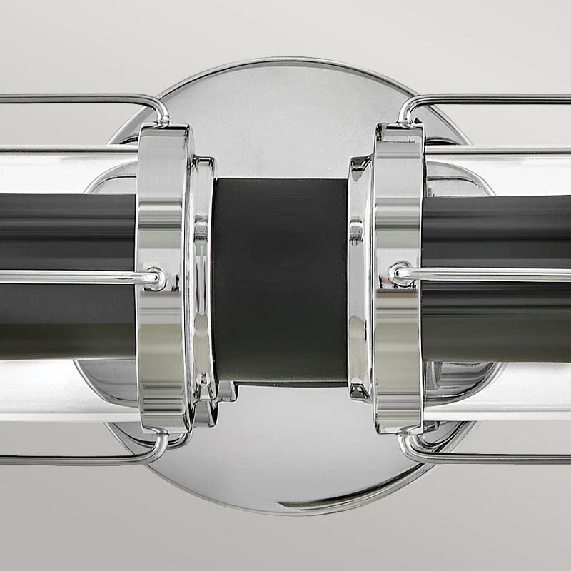 Hinkley LED Wandlamp Masthead | 2X E27 Max 40W | IP44 | Dimbaar | Polished Chrome & Black