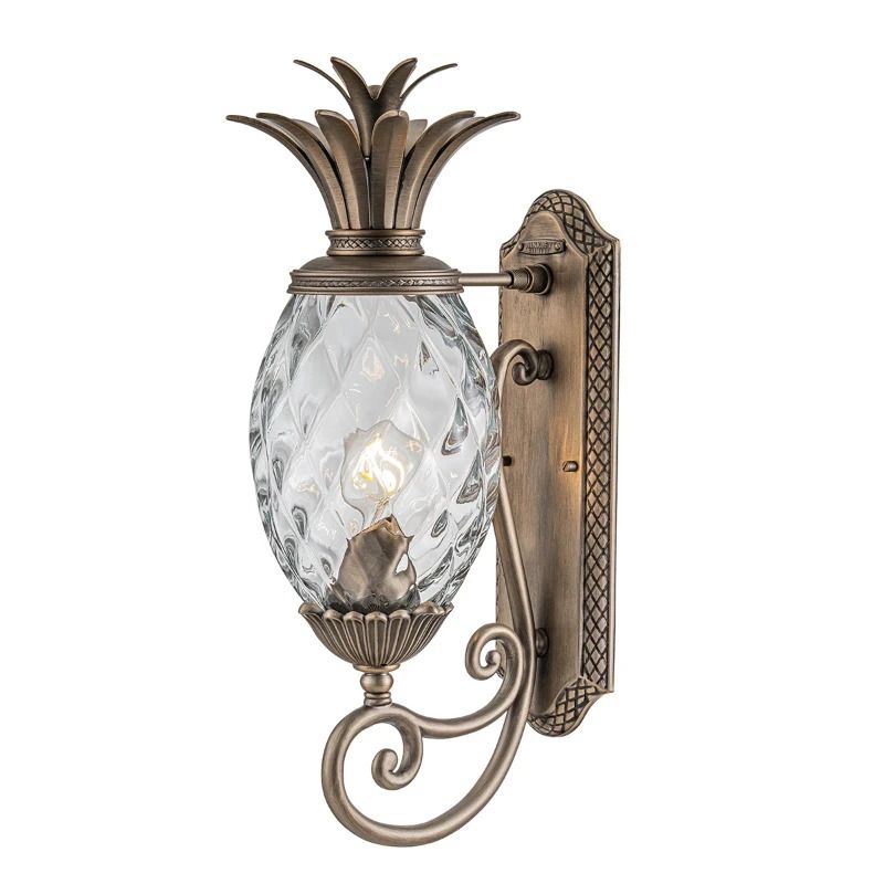 Hinkley LED Wand Buitenlamp Plantation | 1X E27 Max 40W | IP44 | Dimbaar | Burnished Bronze