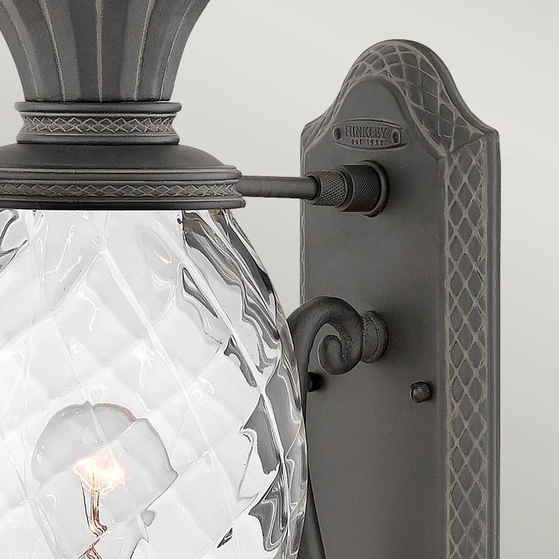 Hinkley LED Wand Buitenlamp Plantation | 1X E27 Max 40W | IP44 | Dimbaar | Museum Black