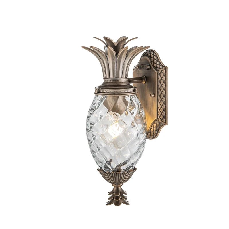 Hinkley LED Wand Buitenlamp Plantation | 1X E27 Max 40W | IP44 | Dimbaar | Burnished Bronze